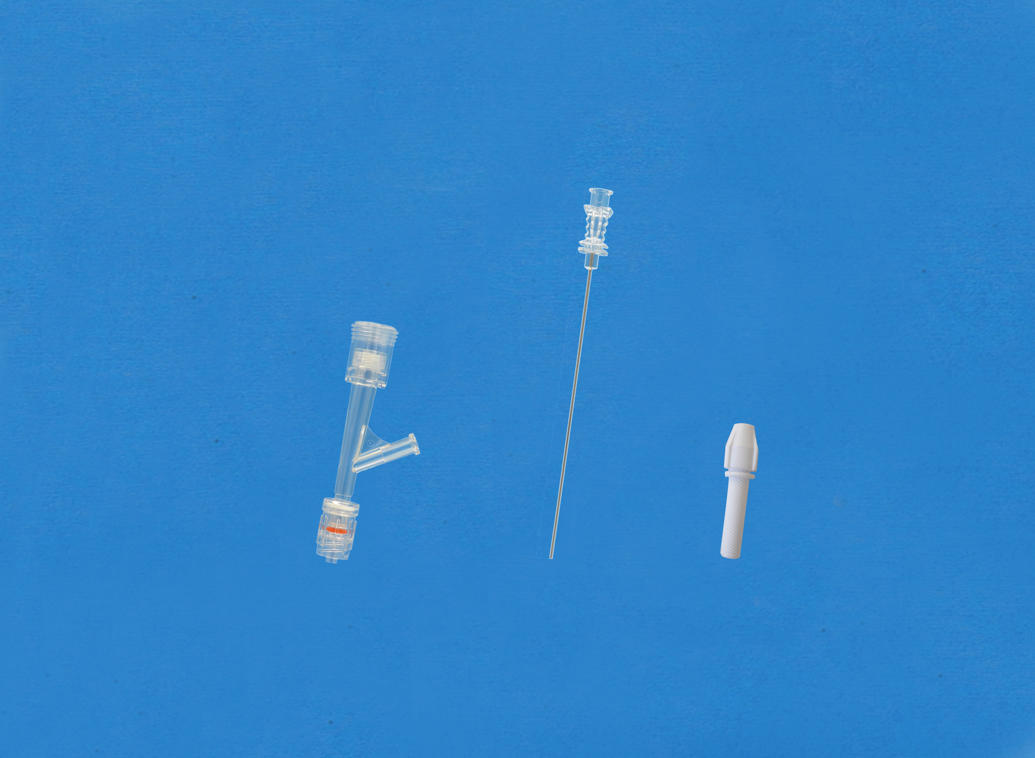 Haemostatic valves, Push-pull, Sideon Female Luer, Insertion Tool with Large Hub, White/Copper Torquer