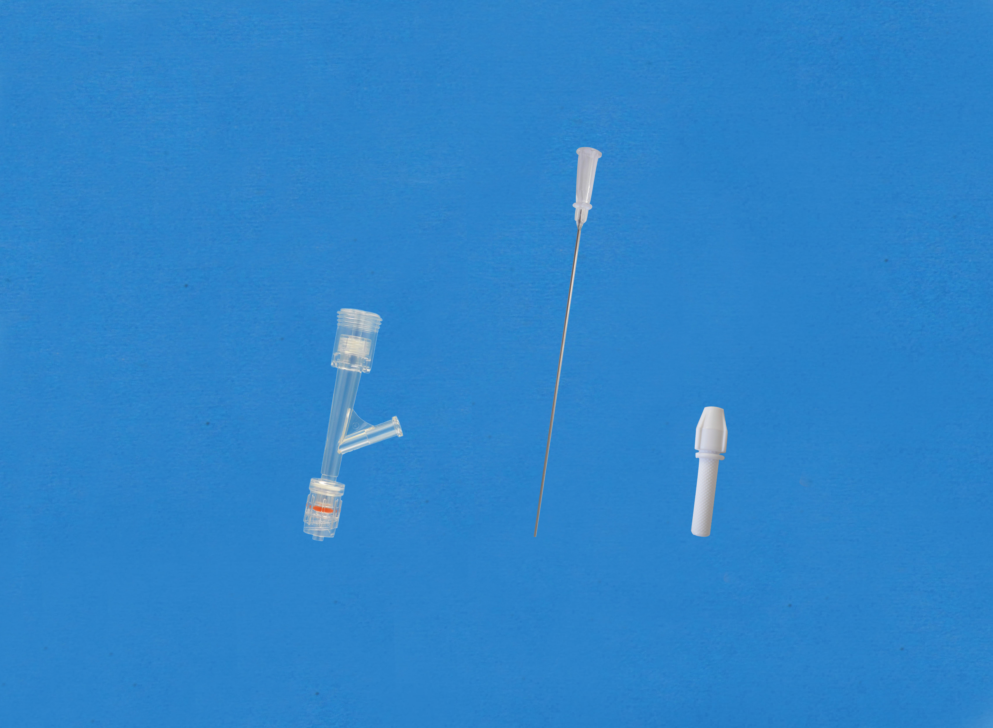 Haemostatic valves, Push-pull, Sideon Female Luer, Insertion Tool with Small Hub, White/Copper Torquer