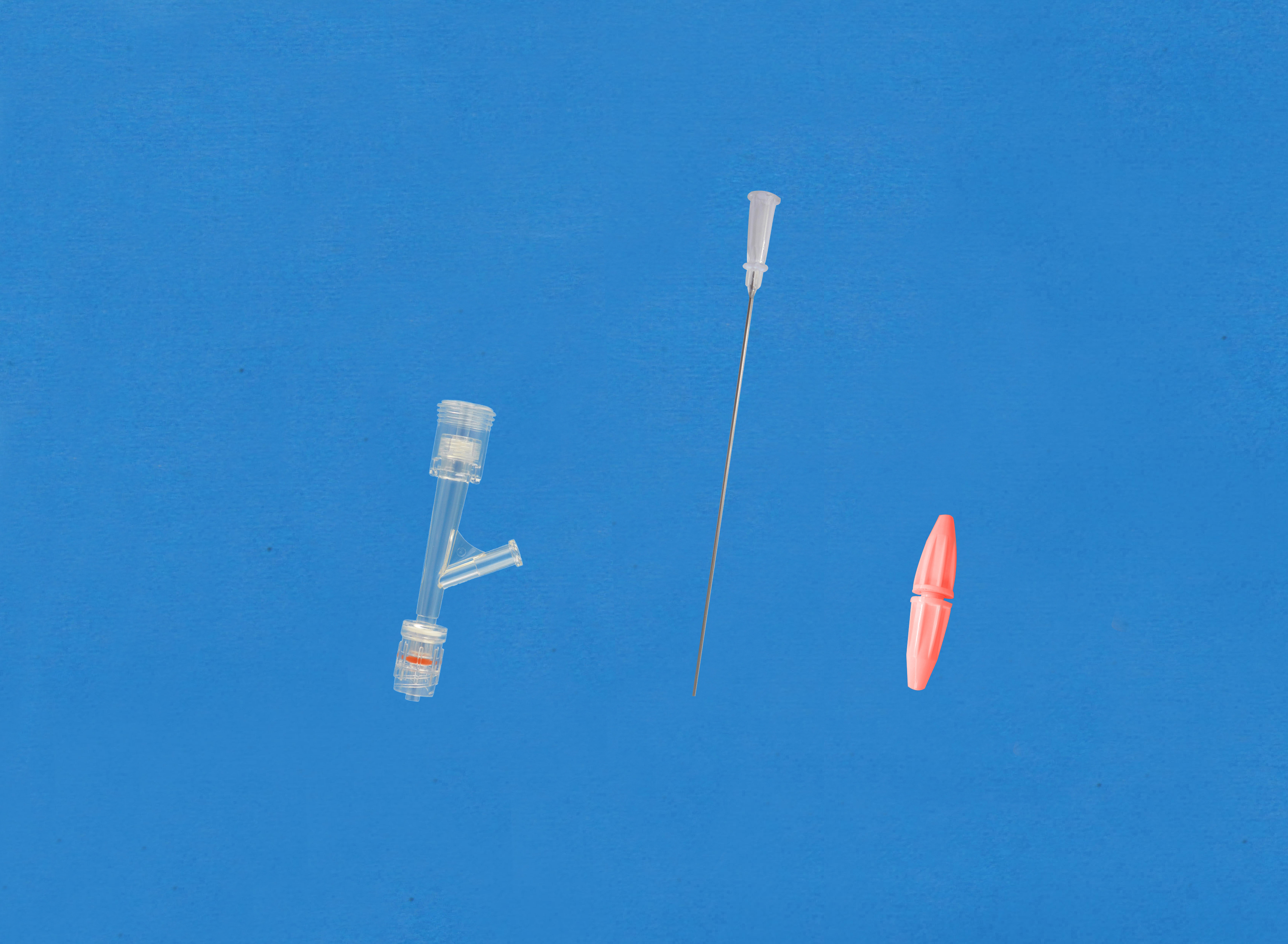 Haemostatic valves, Push-pull, Sideon Female Luer, Insertion Tool with Small Hub, Red/Plastic Torquer