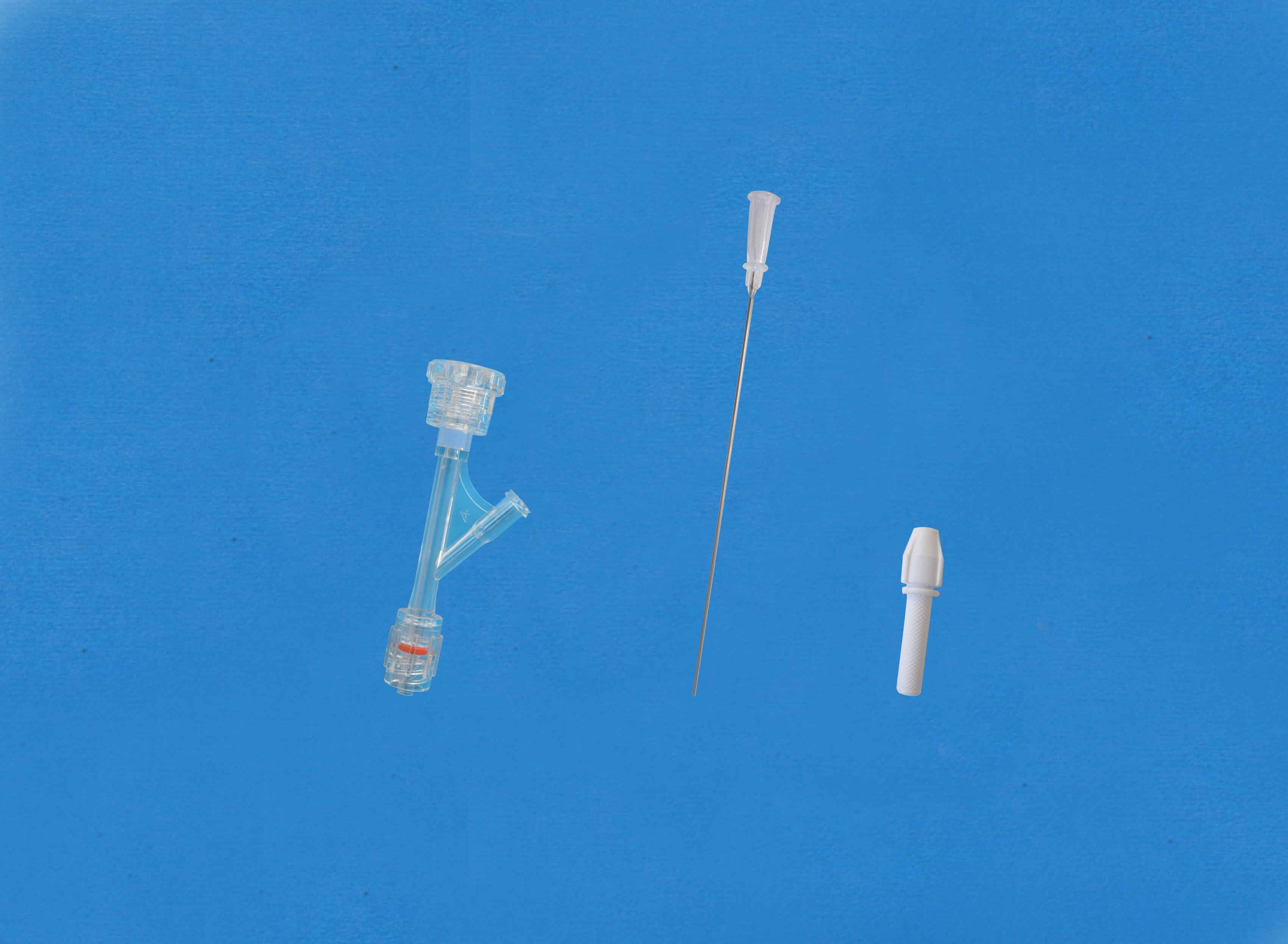 Haemostatic valves, Screw type, Sideon Female Luer, Insertion Tool with Small Hub, White/Copper Torq