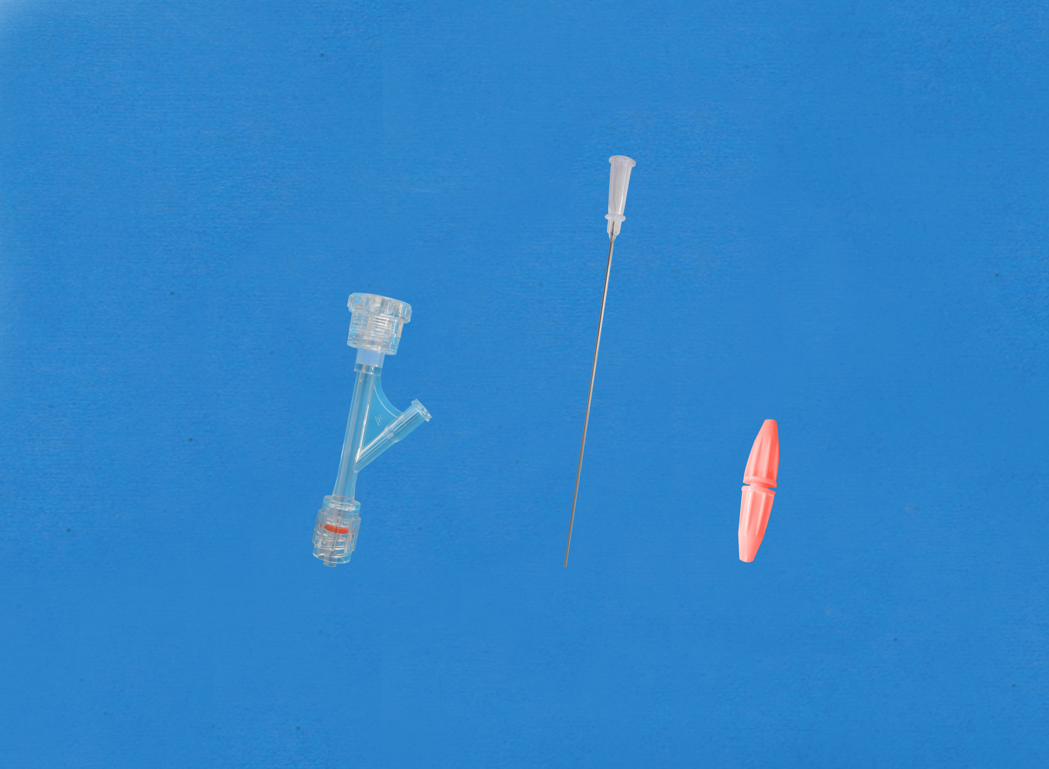 Haemostatic valves, Screw type, Sideon Female Luer, Insertion Tool with Small Hub, Red/Plastic Torqu