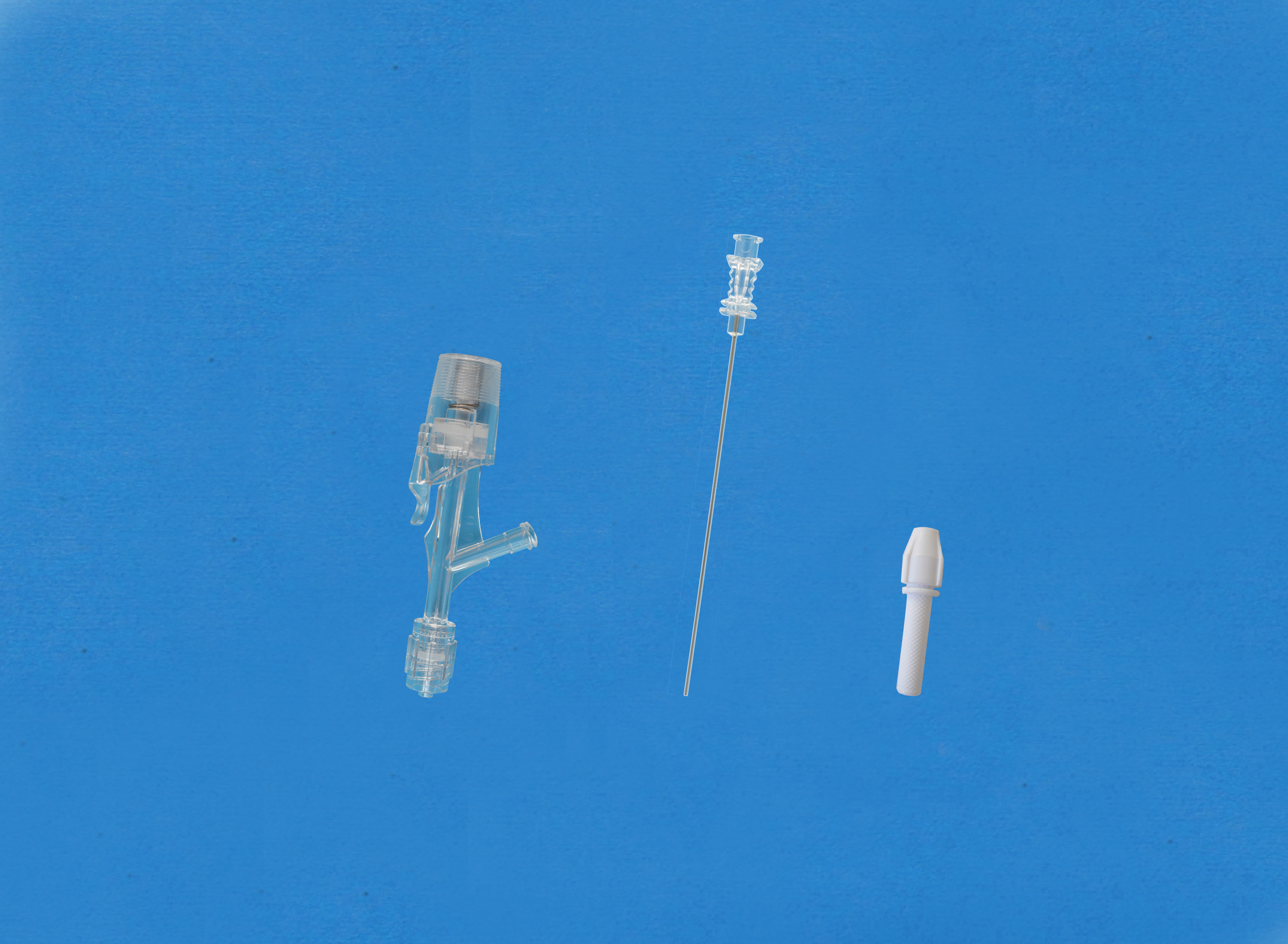 Haemostatic valves, Y click, Sideon Female Luer, Insertion Tool with Large Hub, White/Copper Torquer