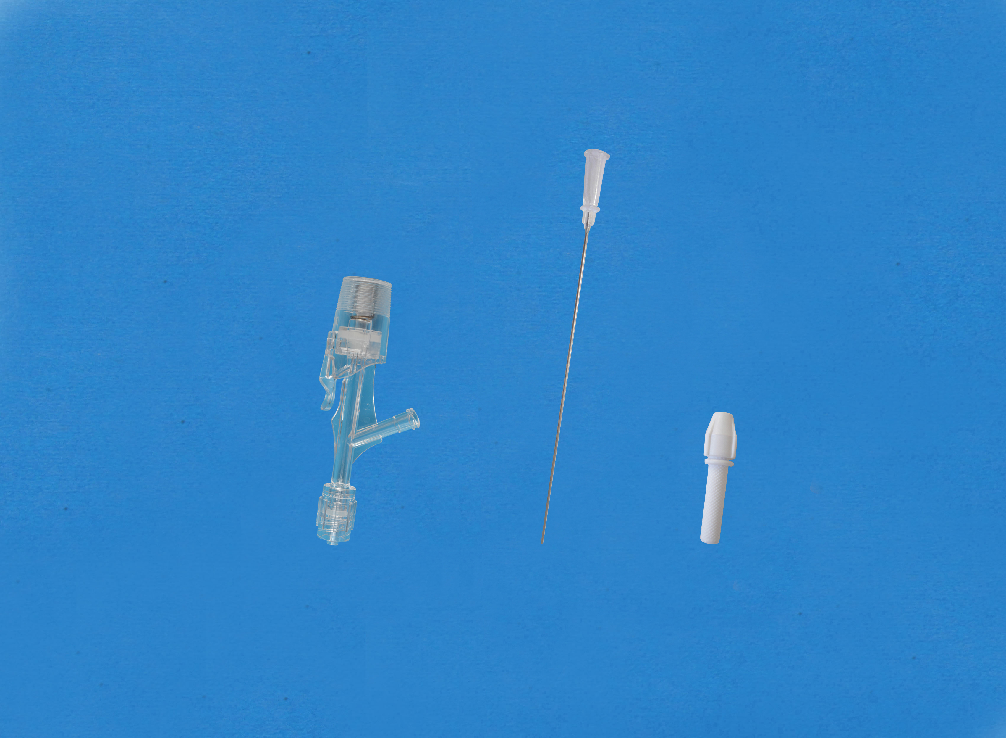 Haemostatic valves, Y click, Sideon Female Luer, Insertion Tool with Small Hub, White/Copper Torquer