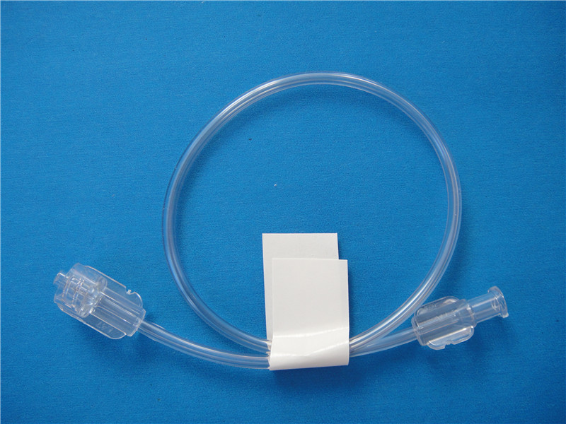 高压造影注射延长管，PVC管，固定公接头对母接头